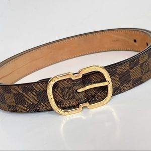 AUTHENTIC LV MINI DAMIER EBENE 25MM BELT